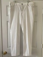 Size 16 Talbots White Heritage Fit Straight Leg Jeans