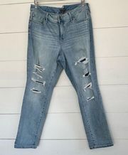 Torrid Women’s 14 Boyfriend Straight Vintage Wash Distressed Jeans New NWT