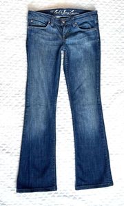 Boot Cut Blue Jeans size 28 Low rise Vintage Plain Pocket Womens