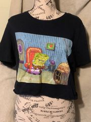 () Cropped Spongebob Meme Tee: Size Medium