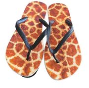 Women’s Giraffe Design Flip Flops Size 8