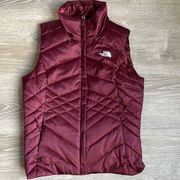 North Face Maroon puffer vest