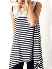 striped tank size small