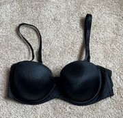 Black Padded Full Coverage Underwire Bra  Size 36C