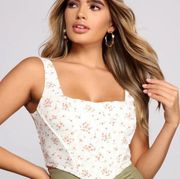 Windsor  Floral Fusion Top Corset -Small