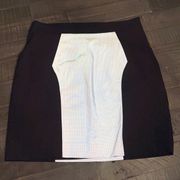 Milly Of  New York Black Colorblock Reflective Mini Skirt Size 12