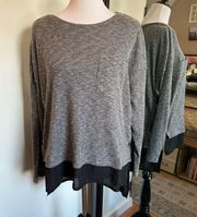 XL Gray & Black Top