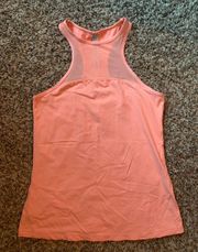 Neon Peach Mesh Neck Racerback Tank M