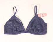 NWT  Unlined Bralette in Blue-Gray