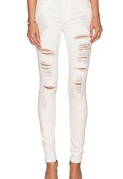 Black Orchid White Jude Mid Rise Distressed Skinny Jean