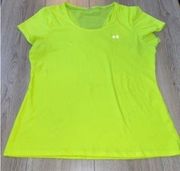 Under armour neon yellow short sleeve shirt top