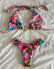 Pink Floral Bikini 