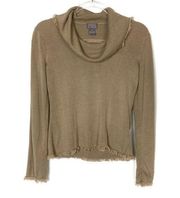 Sigrid Olsen | Tan Silk Y2K Style Top