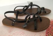 Black Sandals, Size 7