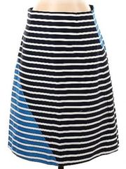 J CREW BLUE AND BLACK SKIRT WITH STRIPES NWOT K669