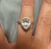 Pandora Teardrop Halo Ring