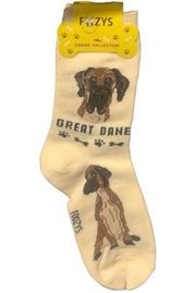 New Foozys Ladies Socks Great Dane Beige Sz 9-11