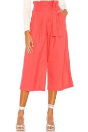 LPA Pink Wide Leg Paperbag Pant Size Medium