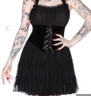 Killstar Skye scraper dress black size small