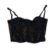 Meshki - Sansa Lace Bustier Corset Top in Black