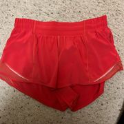 lululemon hotty hot shorts in red