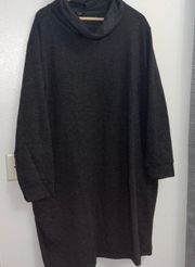  NEW  Studio 1886 Dark Grey Cowl Neck Long Sleeve Sweater Dress