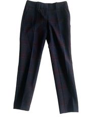 Ann Taylor The Everyday Ankle Pant in Plaid Size 4 WINTER FALL GRAY MAROON, AG23