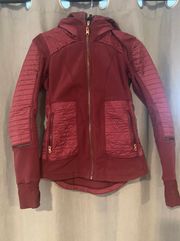 Lululemon Fleece & Puffer Jacket Maroon