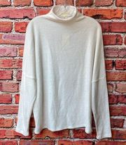 White / Cream Fuzzy  Turtleneck Sweater