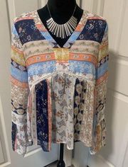 Loveriche Colorful Boho V-neck Top