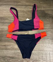 Saint Maddox Color block Bikini Set