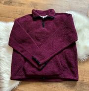 VS PINK Boyfriend Sherpa Half Zip