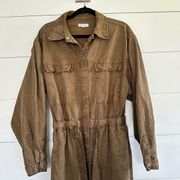 Good American Olive Green Belted Jumpsuit Size 2