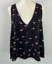 Chloe Oliver Flamingo Print Sleeveless Top