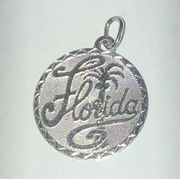 Crea Sterling Florida Silver Tone Vintage Charm Pendant