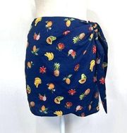 WeWoreWhat Chloe Mini Wrap Skirt Mixed Fruit Print Coverup