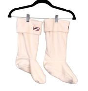 Hunter Off White Fleece Footwear Winter Tall Boots Socks Medium