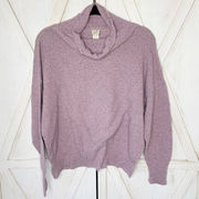 J Jill Pink Grey Speckled Turtleneck Sweater Top Women's S Pullover Cotton