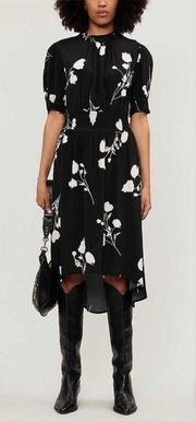 Poppy Midi Dress In Black Noir