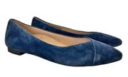 Vionic Women's Gem Caballo Blue Suede Ballet Flats