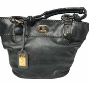 EUC  Pewter Braided Tote