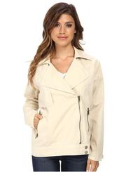 Michael Stars Moto-Trench Jacket in Natural - S