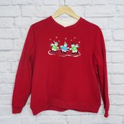 Red Snowman Christmas Crewneck Sweatshirt