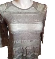 17-2. Camille & Co. size S Top. Gray and cream