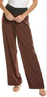 NWT WeWoreWhat Suiting Twill Ribbed Wide Leg Low Rise V Pants M