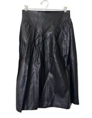 MOLLY BRACKEN Faux Leather Knee Length Skirt Sz Small