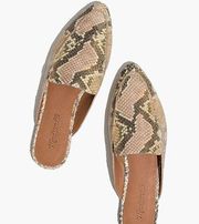 Madewell The Frances Skimmer Mule in Snake Embossed Leather Womens Size 10 Shoes