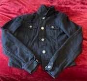 Revamped denim black jean jacket