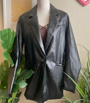 Princess Polly Black Blazer Coat