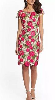 XSCAPE Floral Lace Sheath Dress, Size 14W New w/Tag Retail $259